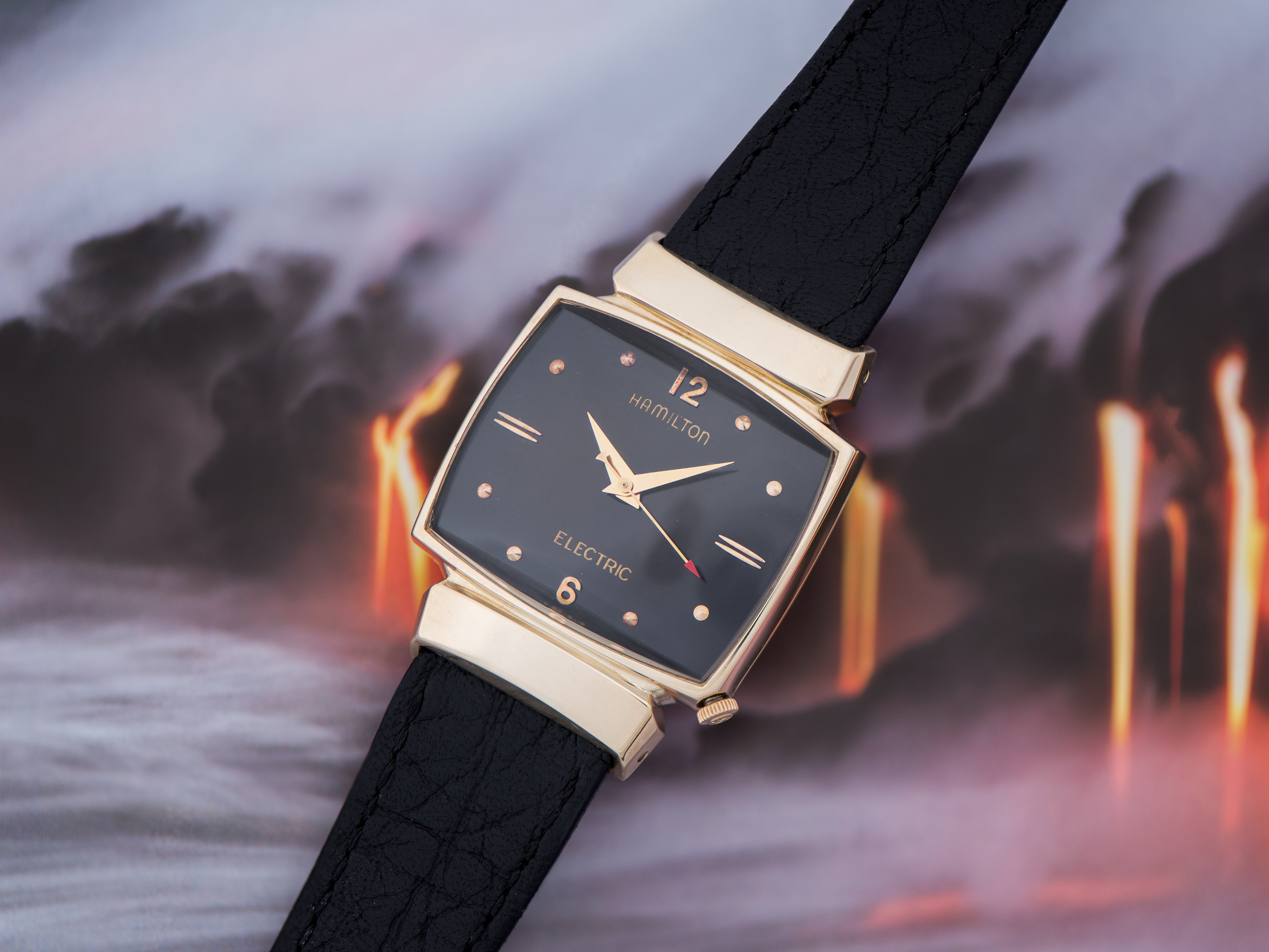 時計 HAMILTON MARTIN BLACK 10K Hamilton Ventura Elvis80 Skeleton Automatic Watch, 42.5 x 44.6mm