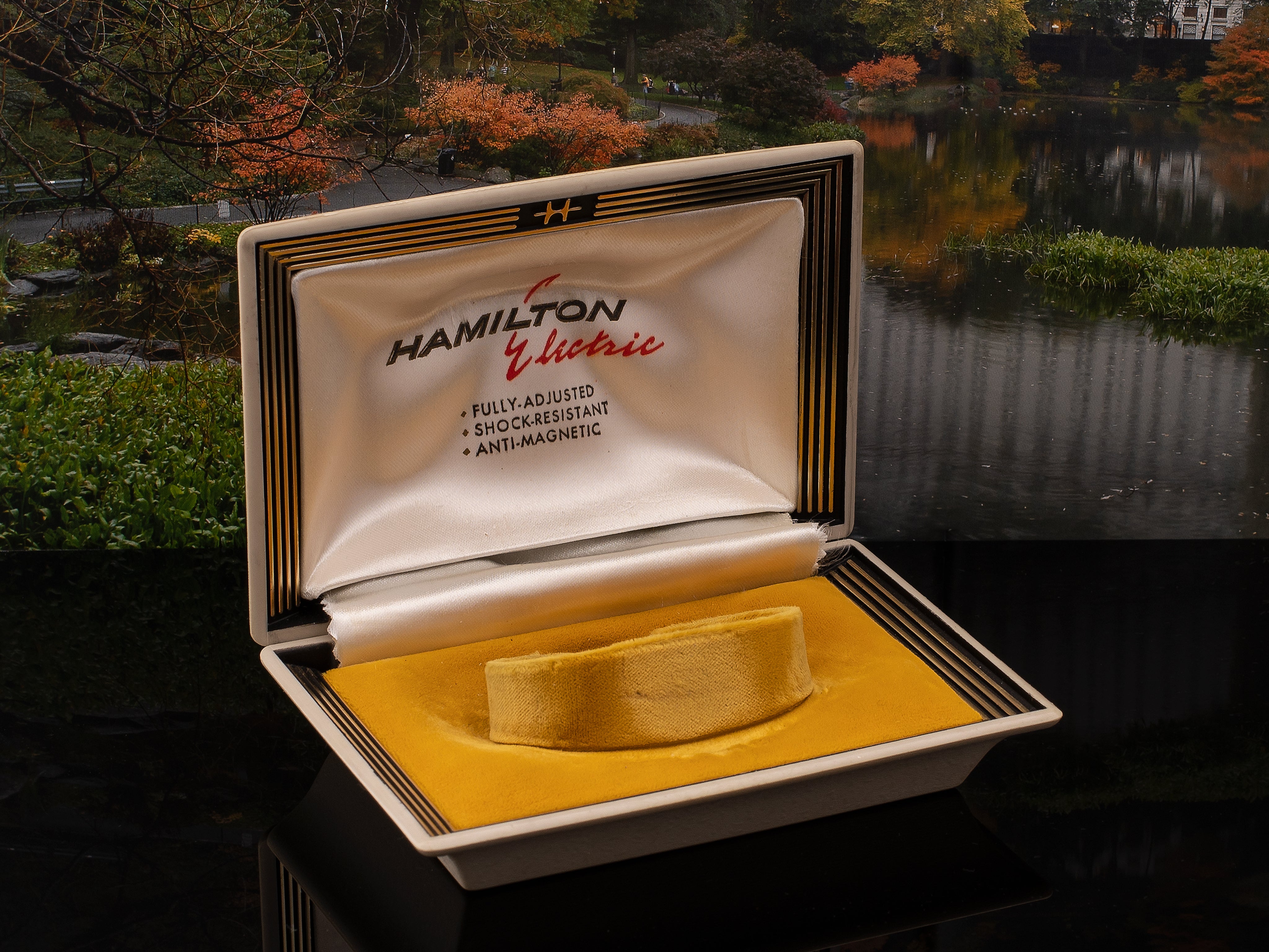 Hamilton Electric Clamshell Inner and Outer Watch Box
