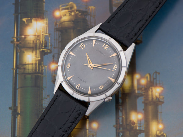 Hamilton Electric Converta IV Watch Original Finish Gray Dial