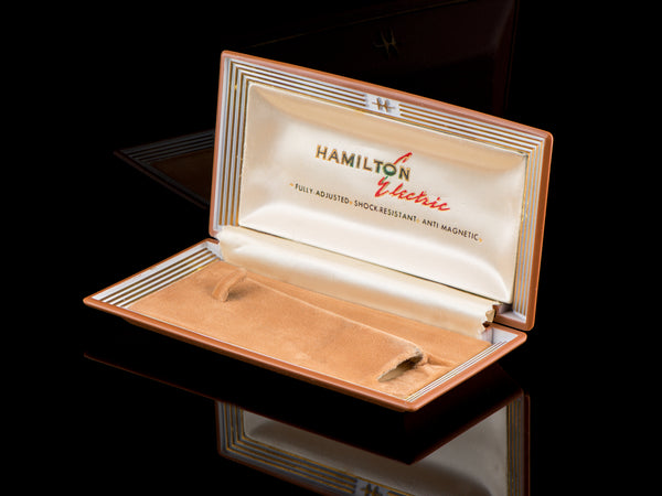 Hamilton Electric Mid 1957 Flat Clamshell Box