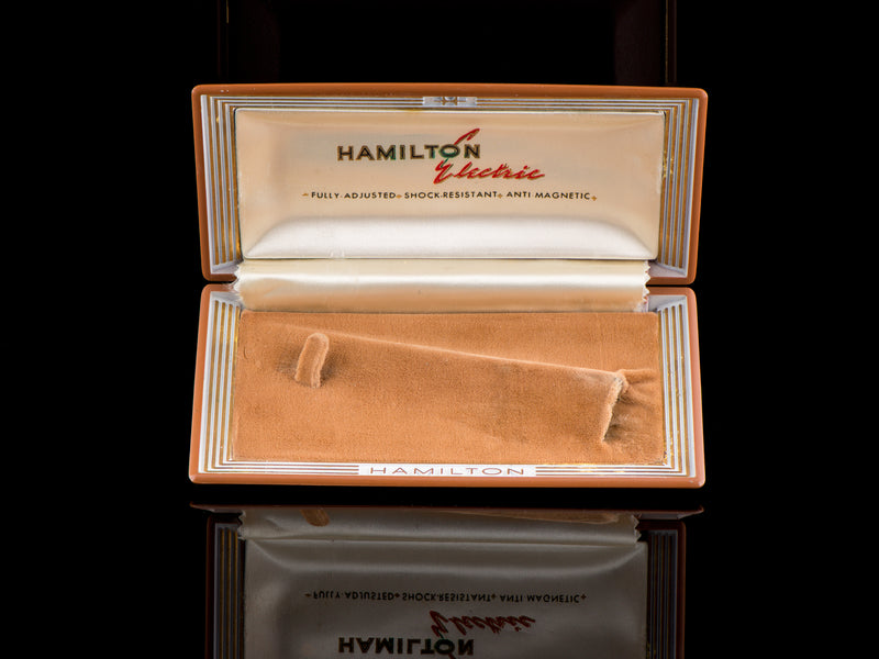 Hamilton Electric Mid 1957 Flat Clamshell Box