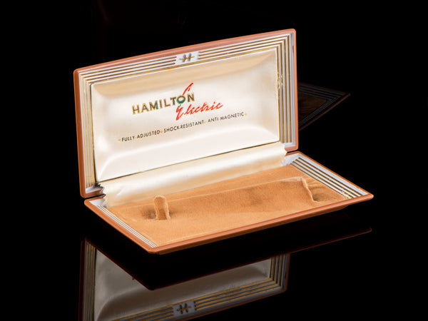 Hamilton Electric Mid 1957 Flat Clamshell Box