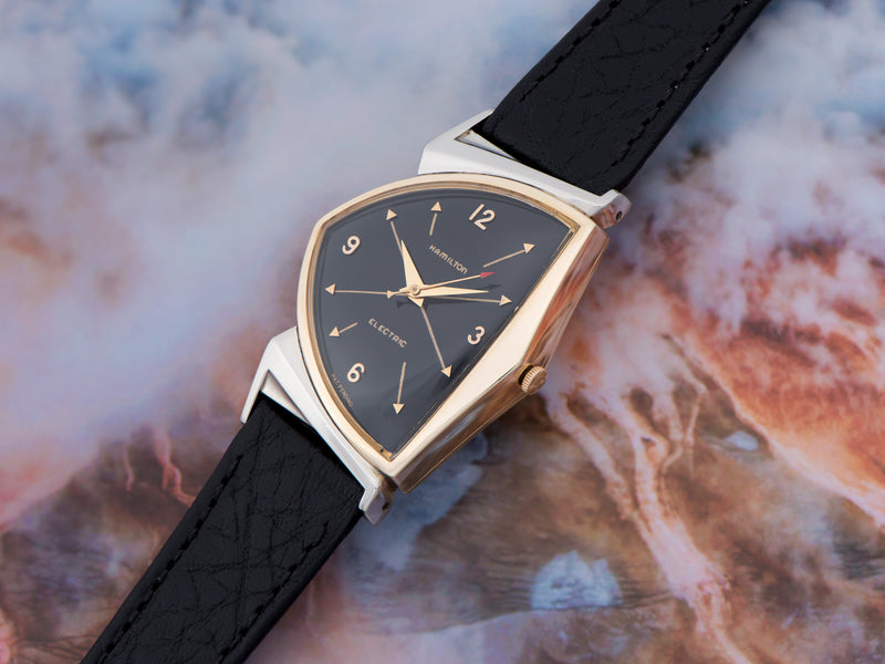 Hamilton Electric Pacer Black Cross Hatch Dial Watch