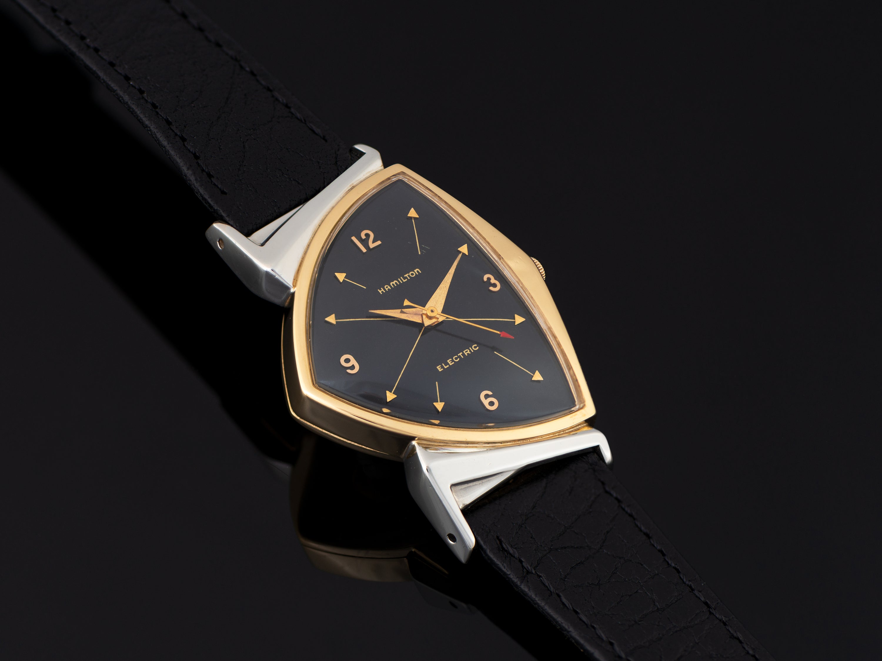Hamilton Electric Pacer Original Finish Black Cross Hatch Dial