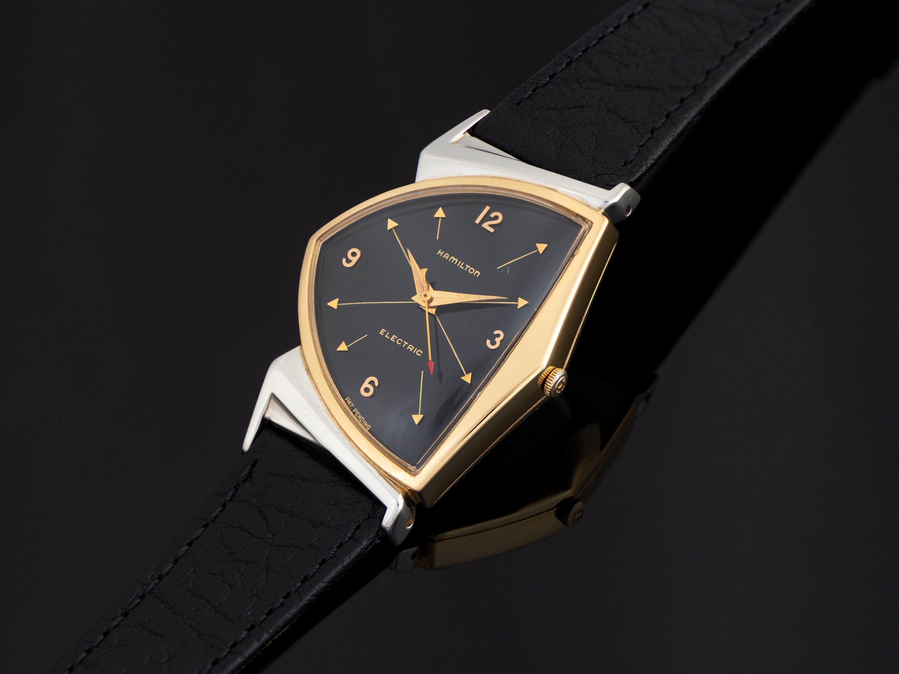 Hamilton Electric Pacer Original Finish Black Cross Hatch Dial
