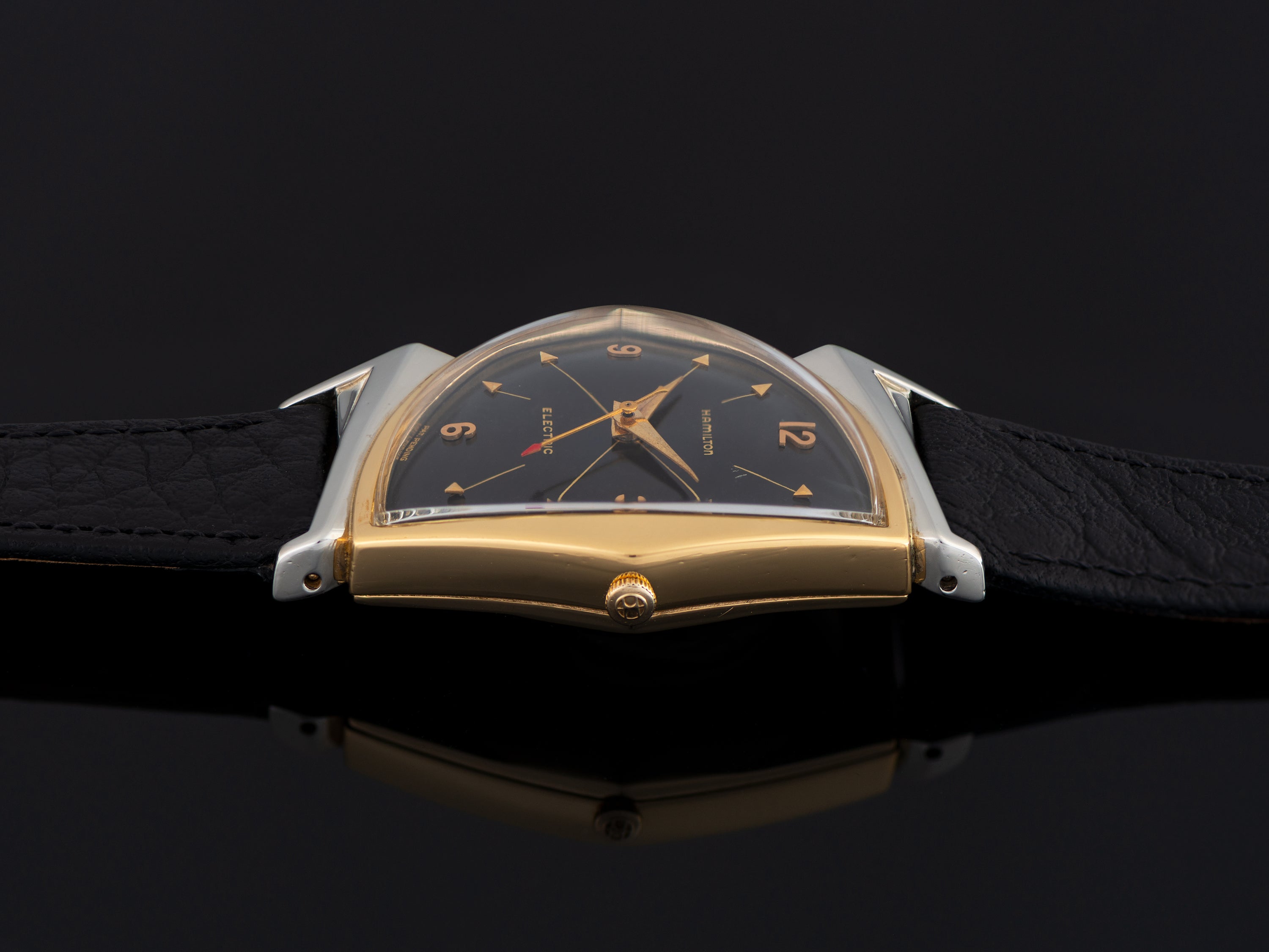 Hamilton Electric Pacer Original Finish Black Cross Hatch Dial