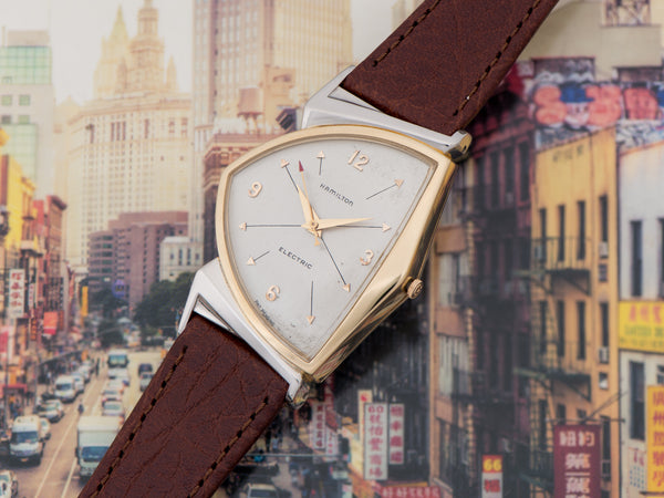 Hamilton Electric Pacer Original Finish Silver Cross Hatch Dial Watch