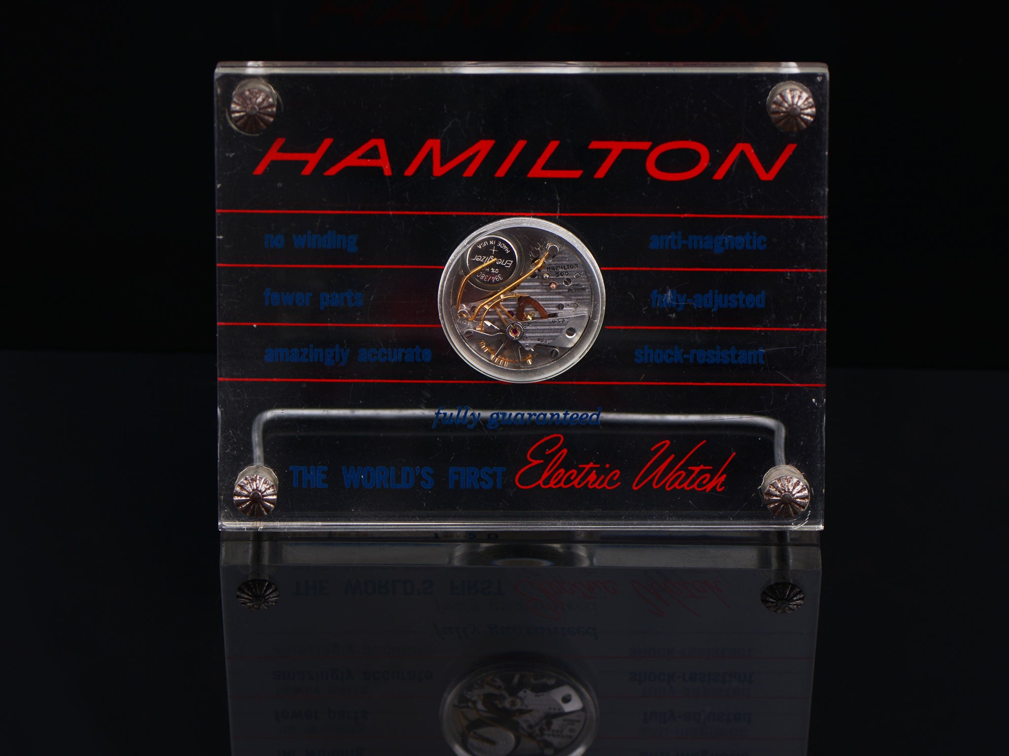 Hamilton Display Hamilton Electric Plexiglass Movement Display | Unwind In Time