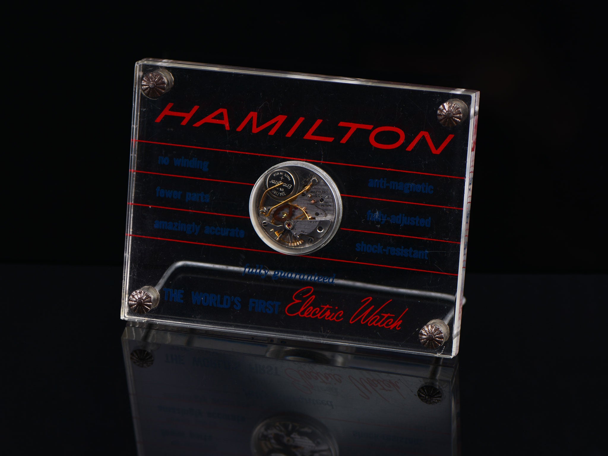Hamilton Display Back Hamilton Electric Plexiglass Movement Display | Unwind In Time