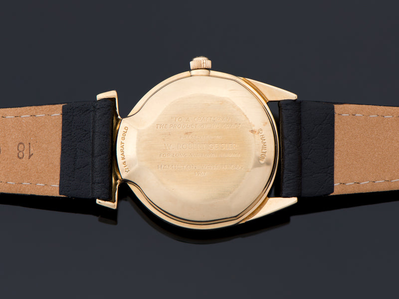 Hamilton Electric Polaris II 14K Watch "To A Craftsman" Case Back
