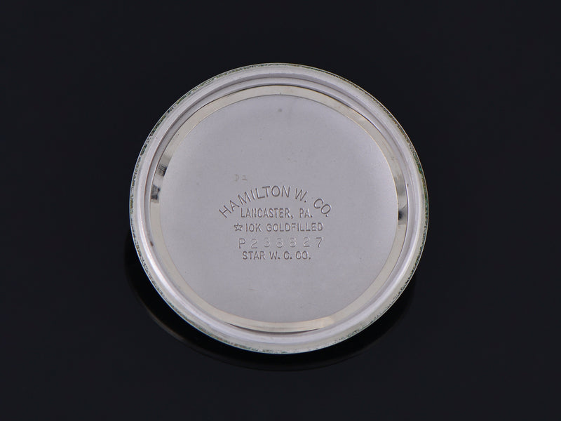 Hamilton Electric Saturn White Gold Filled Original Black Dial Inner Watch Case Back