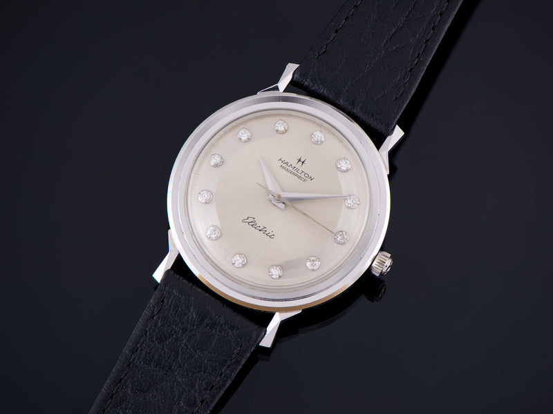 Hamilton Electric Summit B 14K White Gold Diamond Dial Watch