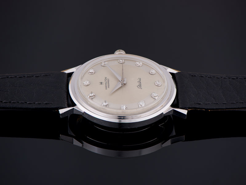 Hamilton Electric Summit B 14K White Gold Diamond Dial Watch
