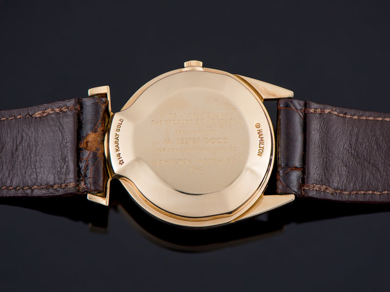 Hamilton Electric Polaris "To A Craftsman" 14K Watch Case Back