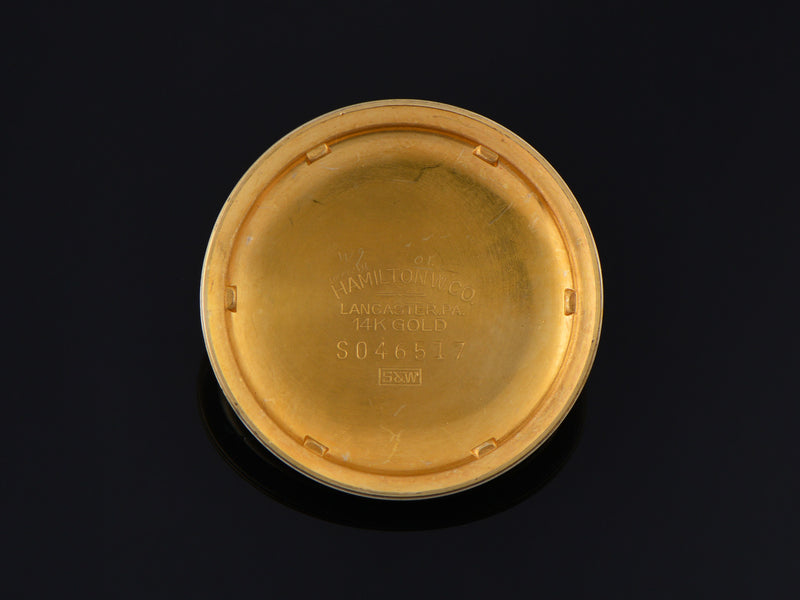 Hamilton Electric Van Horn 14K Black Dial Inner Watch Case Back