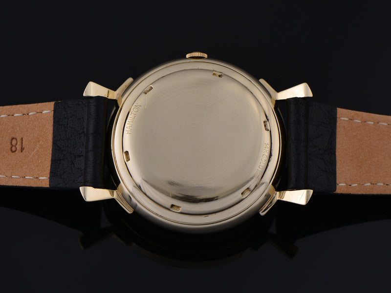 Hamilton Electric Van Horn 14K Black Dial Watch Case Back