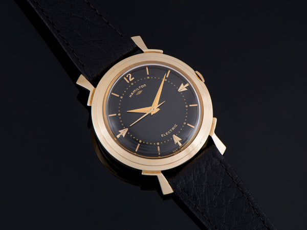 Hamilton Electric Van Horn 14K Black Dial Watch