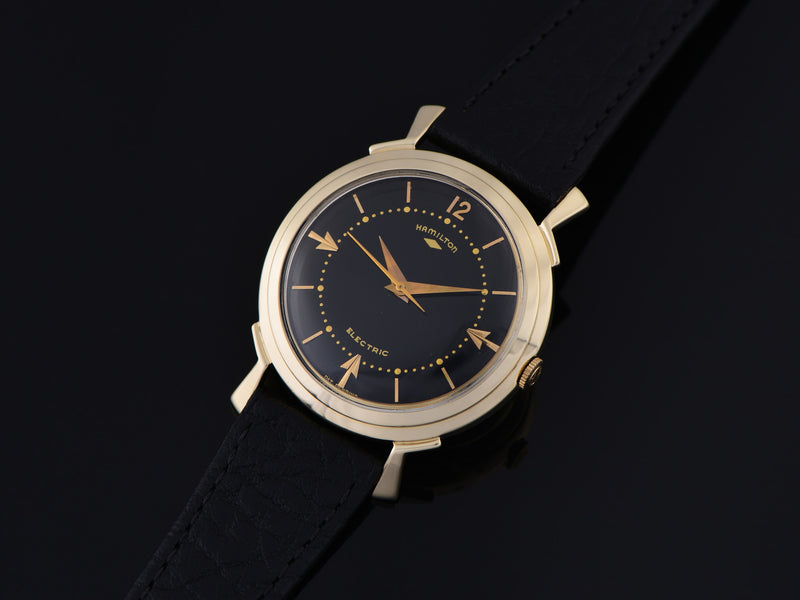 Hamilton Electric Van Horn 14K Black Dial Watch