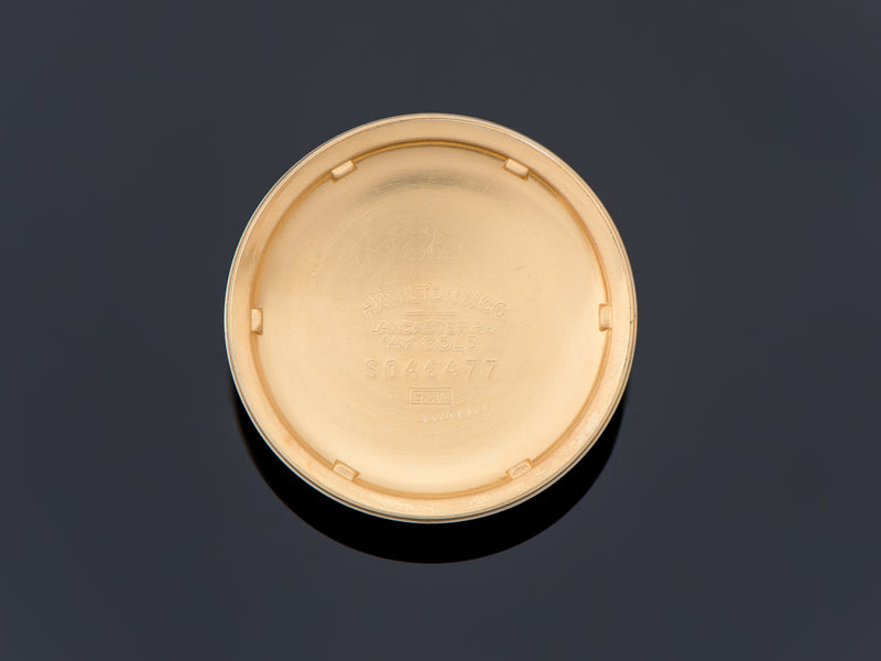 Hamilton Electric Van Horn 14K Gold Inner Watch Case Back