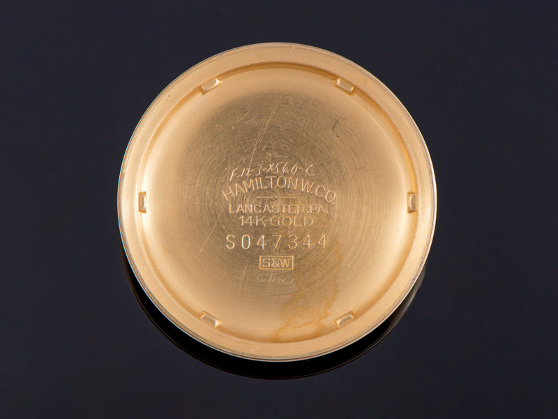 Hamilton Electric Van Horn 14K Gold Inner Watch Case Back