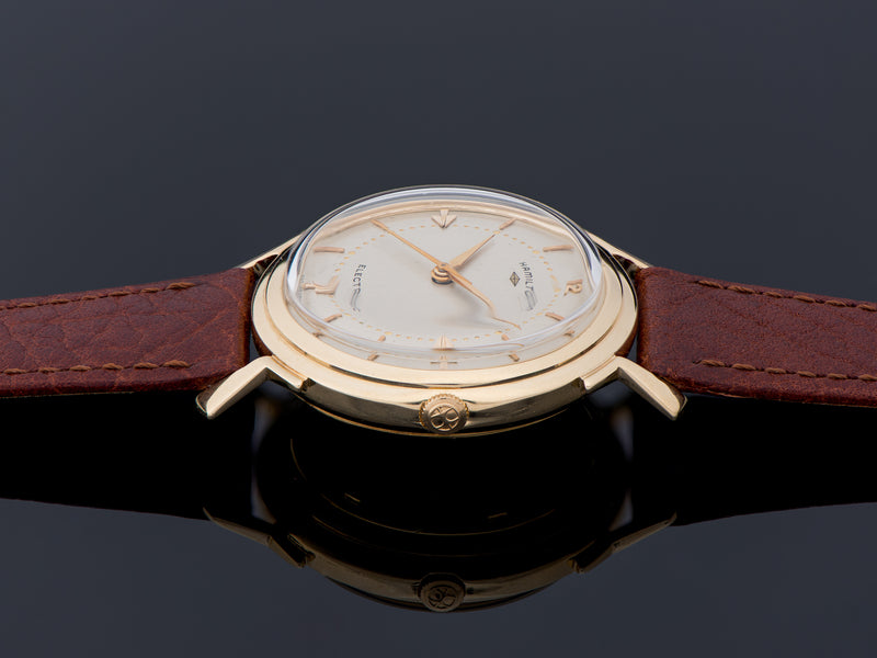 Hamilton Electric Van Horn 14K Gold Silver Dial Watch