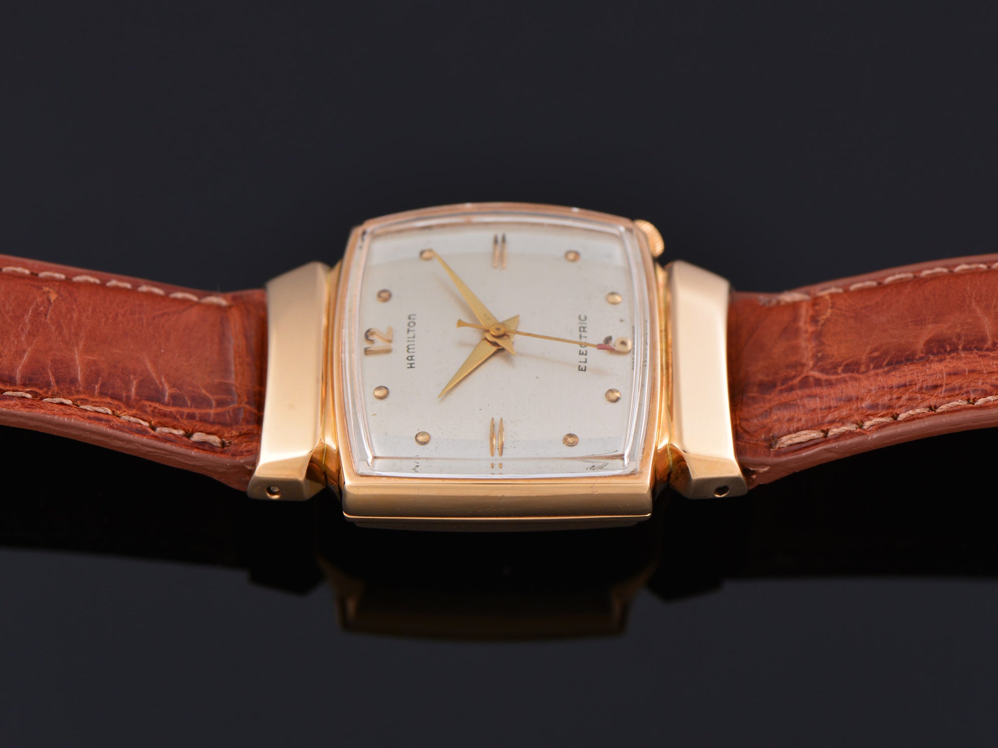 Hamilton Electric Vantage 18K Rose Gold Original Silver Dial Unwind In Time