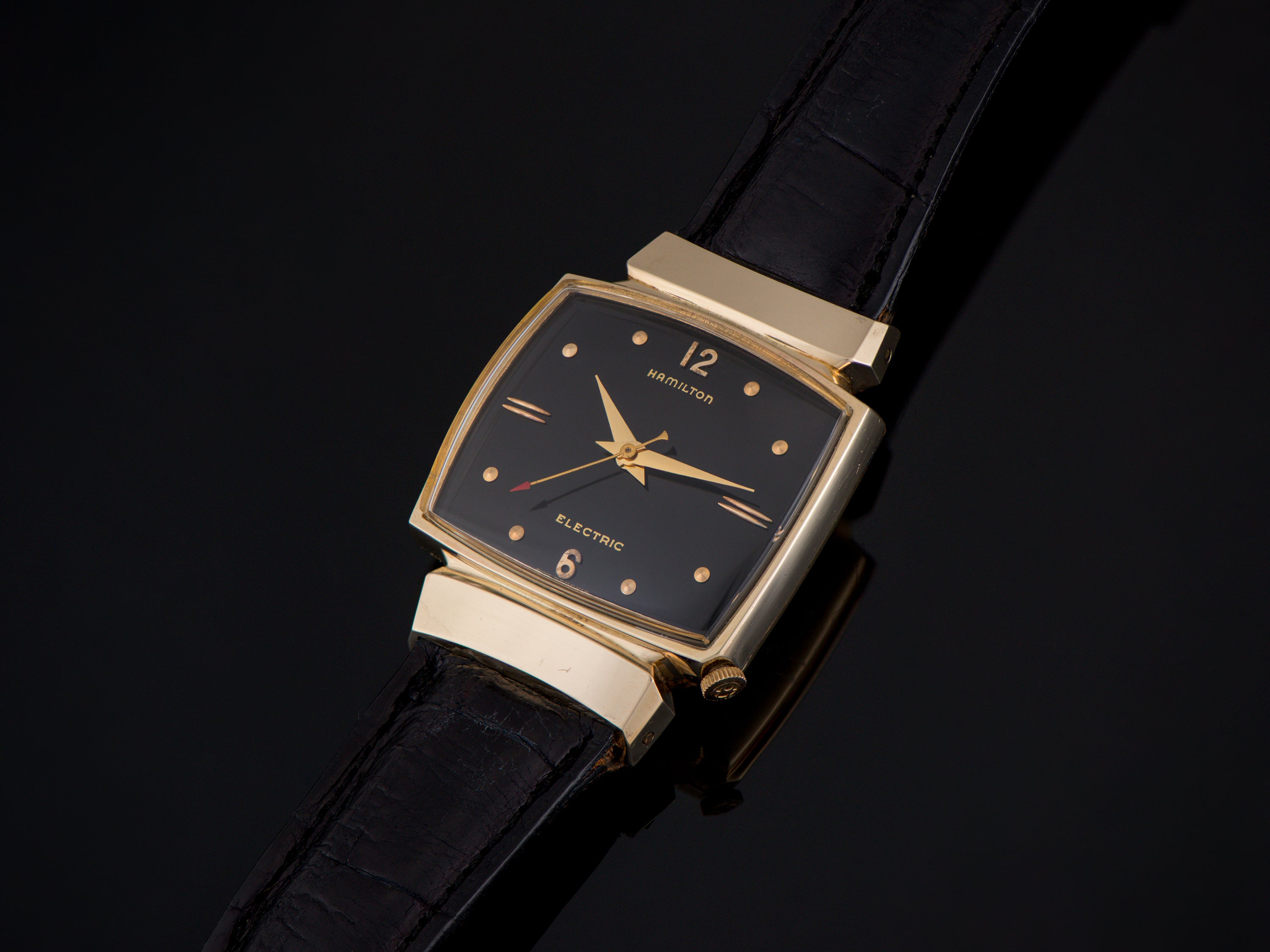 時計 HAMILTON MARTIN BLACK 10K Hamilton Ventura Elvis80 Skeleton Automatic Watch, 42.5 x 44.6mm