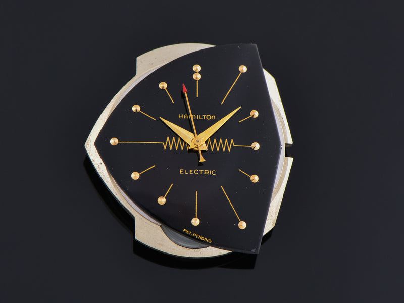 Hamilton Electric Ventura 14K Gold Black Dial