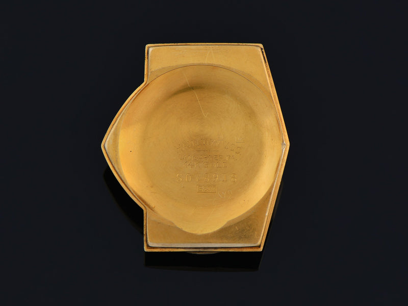 Hamilton Electric Ventura 14K Gold Inner Case Back