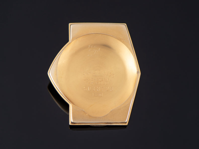 Hamilton Electric Ventura 14K Gold Inner Watch Case Back