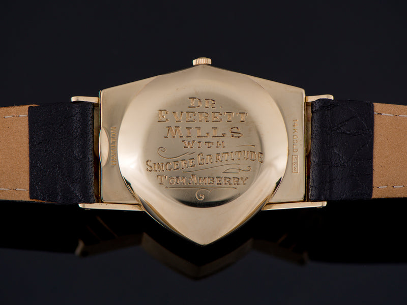 Hamilton Electric Ventura 14K Gold Watch Case Back