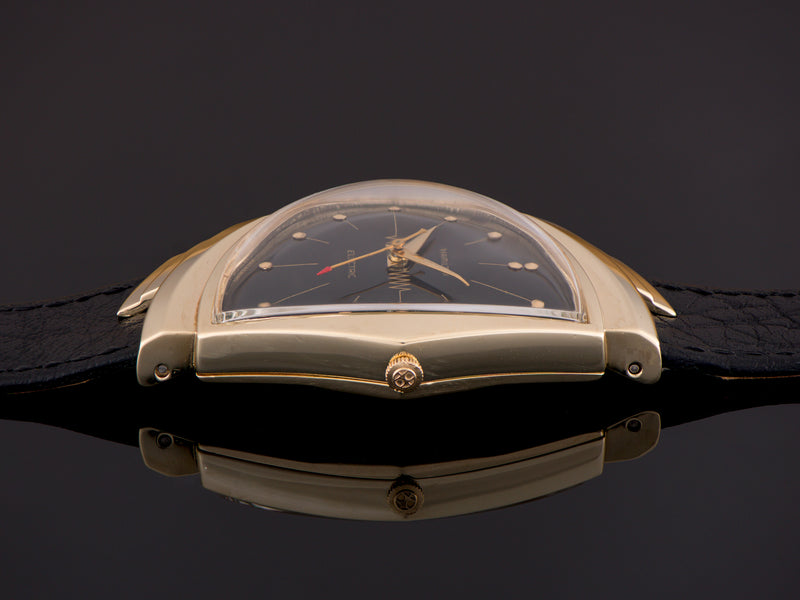 Hamilton Electric Ventura 14K Gold Black Dial Watch