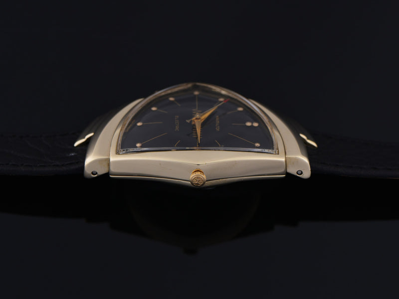 Hamilton Electric Ventura 14K Gold Black Dial Watch