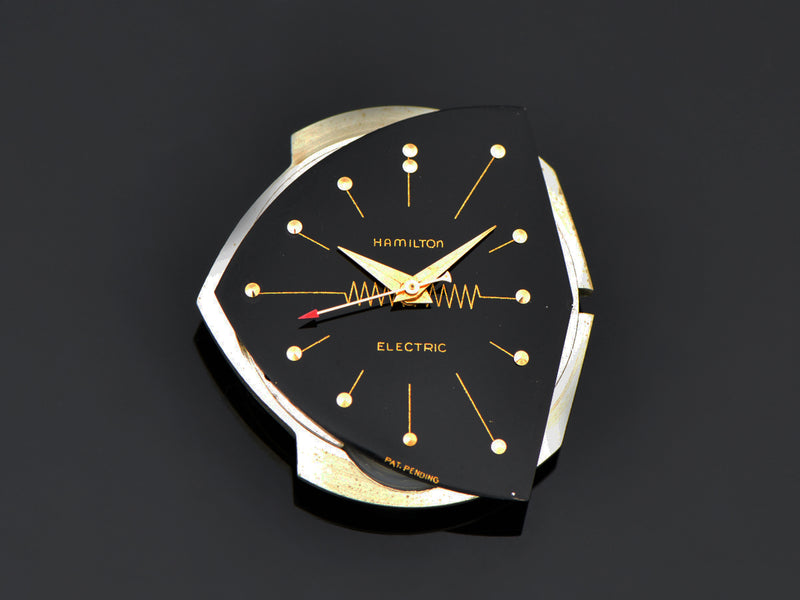 Hamilton Electric Ventura 14K Gold Black Watch Dial