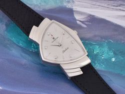 Hamilton Electric Ventura 14K White Gold Diamond Dial Watch