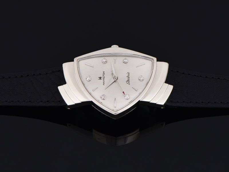 Hamilton Electric Ventura 14K White Gold Diamond Dial Watch