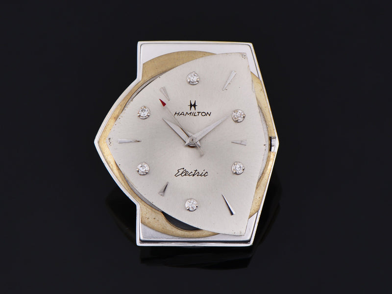 Hamilton Electric Ventura 14K White Gold Diamond Watch Dial