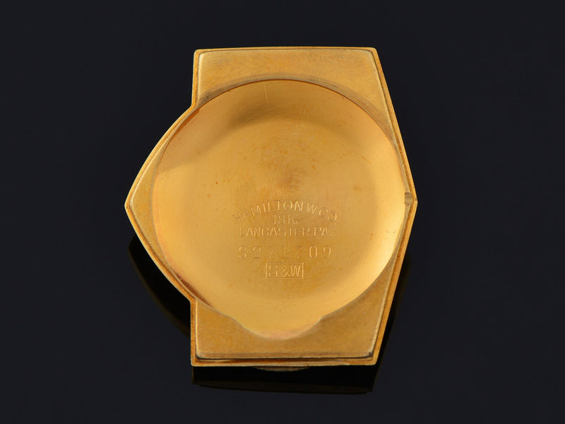 Hamilton Electric Ventura Mint 18K Yellow Gold Inner Watch Case Back