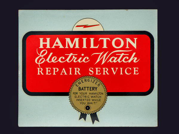 Hamilton Electric Watch Repair Service Decal