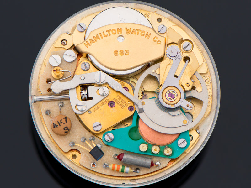 Hamilton Electronic Swiss Dynotron Armco Stainless Steel Watch NOS ESA 9154 Dynotron Electronic Movement
