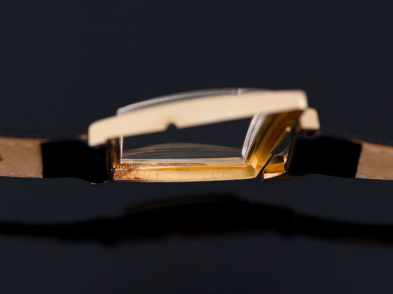 Hamilton Flight I 14K Solid Gold Inner Bezel with Matched Roman Numerals to Last Three Numerals of Serial Number On Watch Case Back