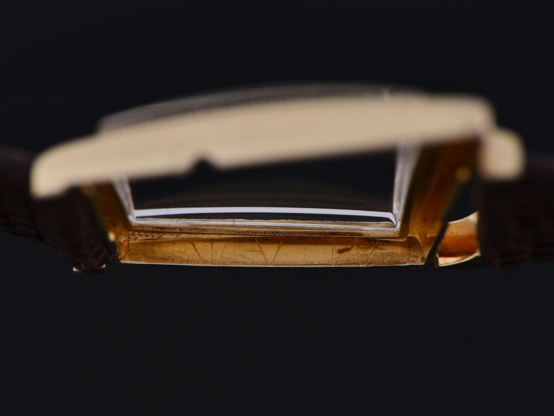 Hamilton Flight I 14K Solid Gold Watch Case Front Engraved With Last 3 Digits of Serial Number