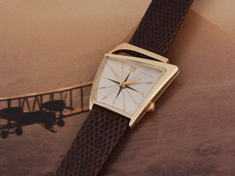 Hamilton Flight I 14K Solid Gold Watch Unwind In Time