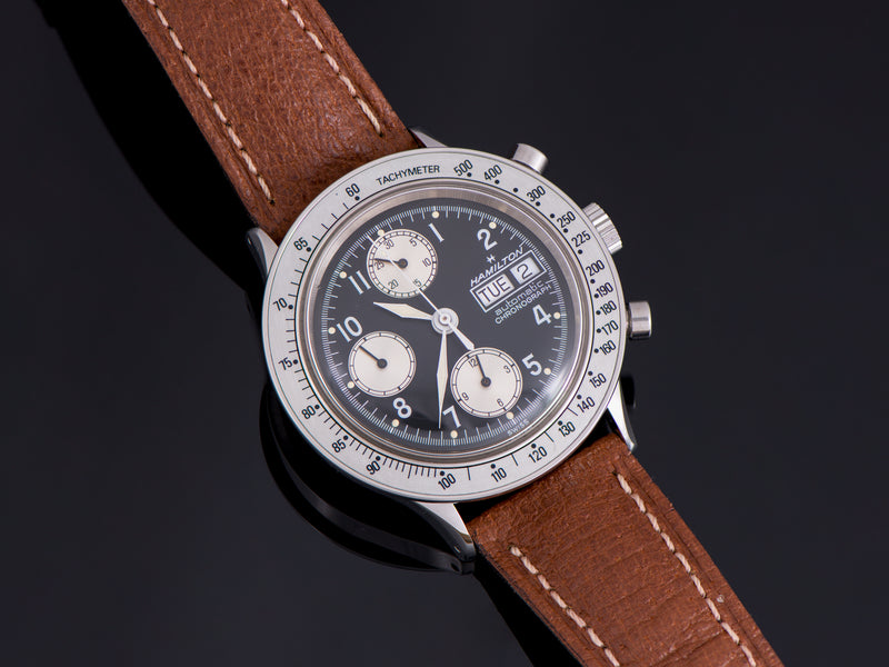 Hamilton Khaki Chrono III Automatic Chronograph Valjoux 7750 Watch Chronograph Running