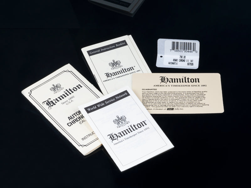 Hamilton Khaki Chrono III Automatic Chronograph Valjoux 7750 Watch Papers