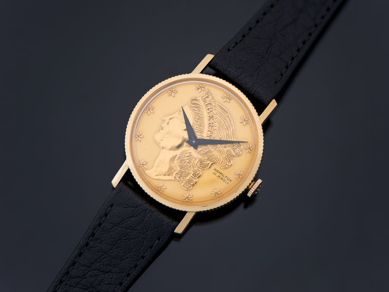 Hamilton Liberty Coin 10K RGP Watch
