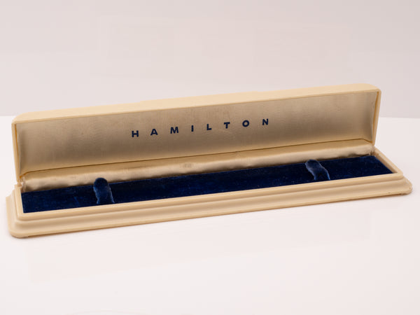 Hamilton Long Flat Celluloid Box Circa 1940s to 50s