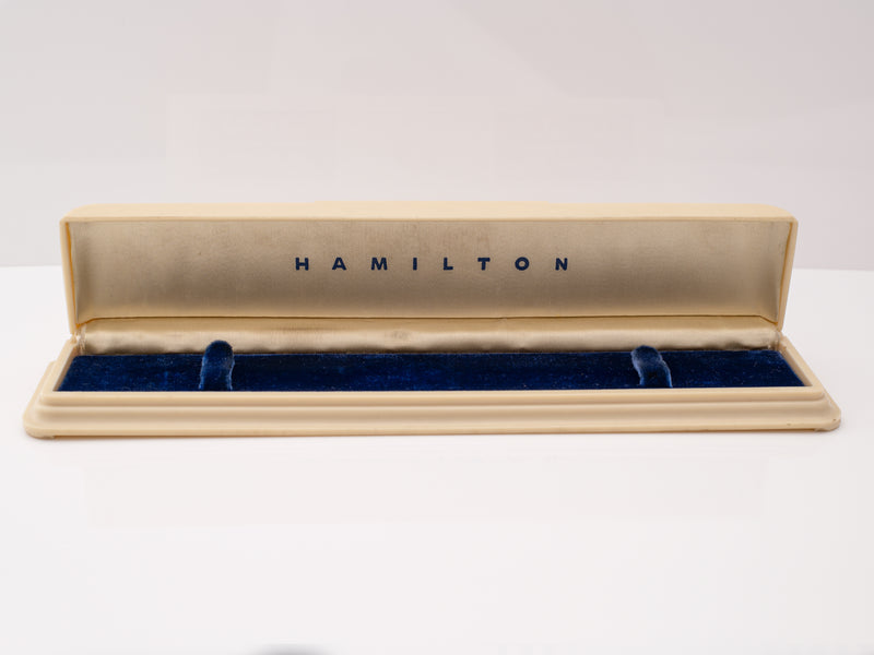 Hamilton Long Flat Celluloid Box Circa 1940s to 50s