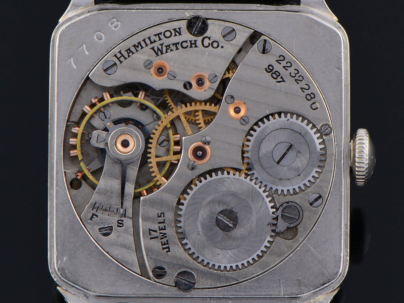Hamilton Tonneau White Gold Filled Watch Unwind In Time