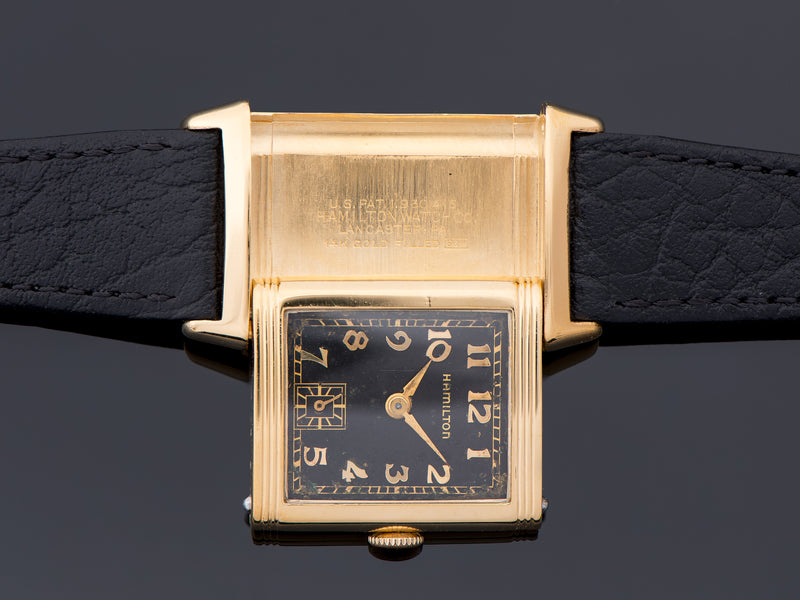 Hamilton Otis "Reverso" Original Black Dial Watch Case Back